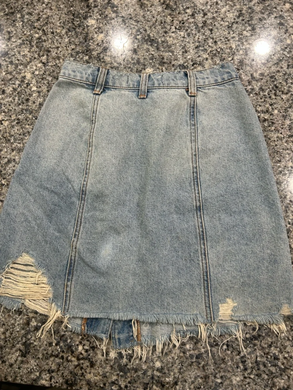 NWOT We the Free Parker Denim Wrap Skirt Size 24 - Picture 3 of 5